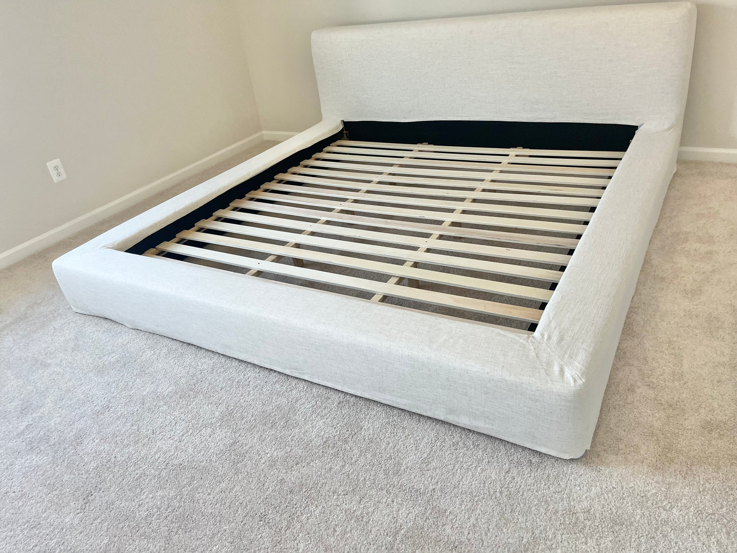 Castlery Dawson King Bed in Beach Linen