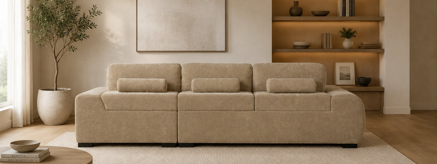 Octavia Upholstered Sectional Chaise Sofa