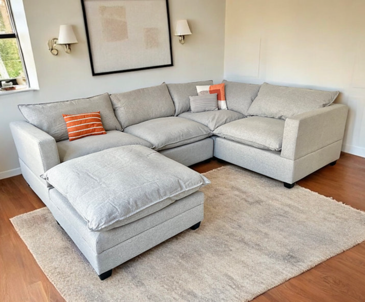 Five Piece Cloud-Style Sectional
