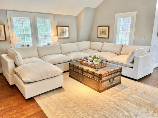 Bellamia Collections Luna Extended Corner Sectional + Ottoman