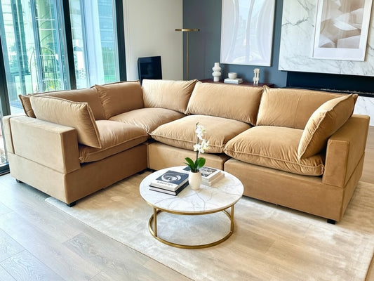 Bellamia Collections Luna Enclosed L-Shape Sectional