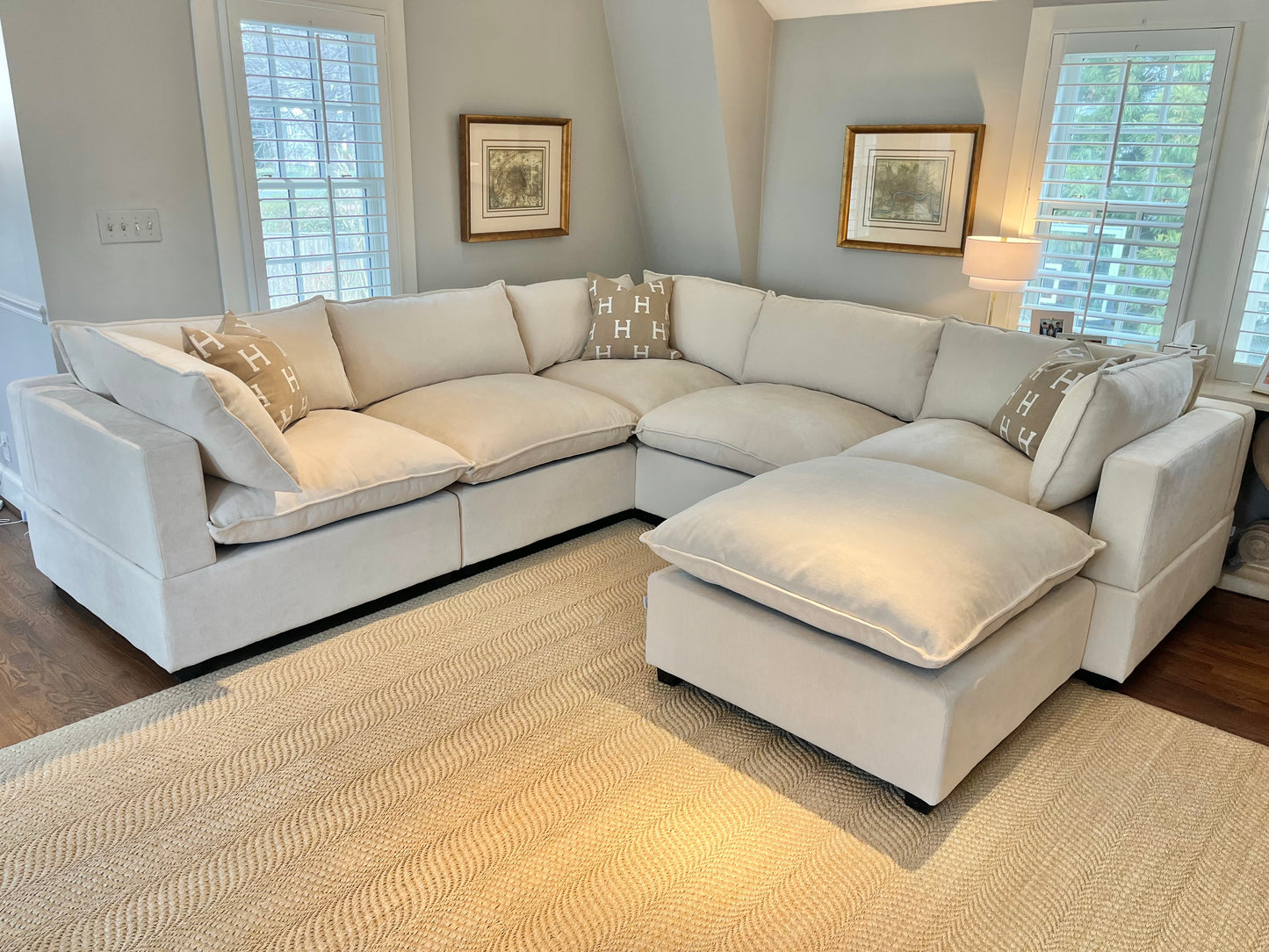 Bellamia Collections Luna Corner Sectional + Ottoman