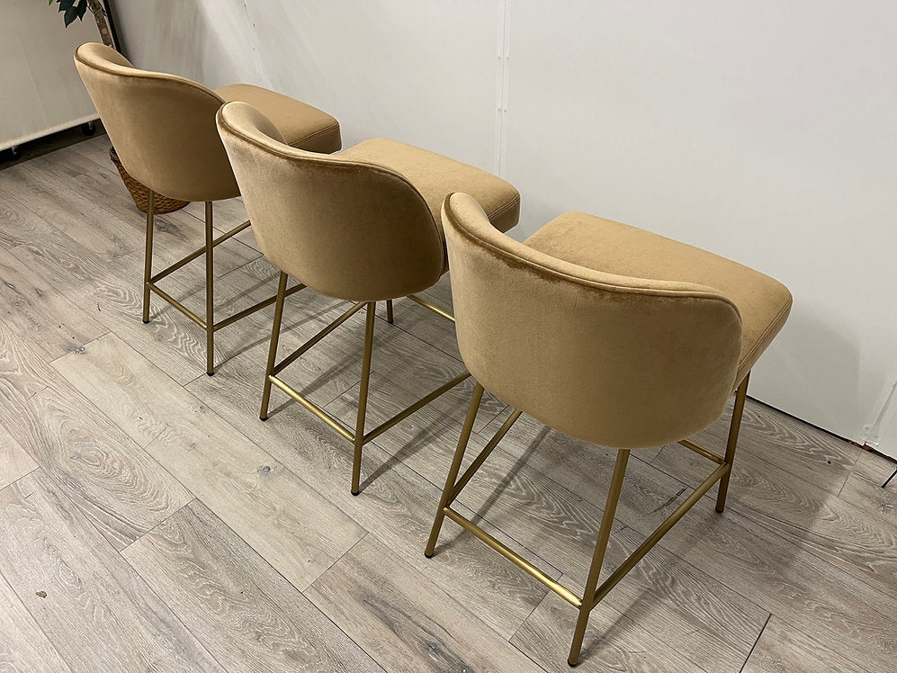 Graham Metal Framed Upholstered Counter Stools (3 available)