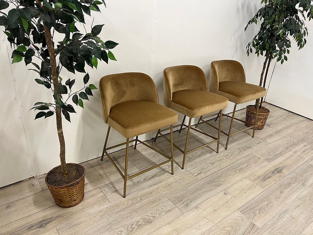 Graham Metal Framed Upholstered Counter Stools (3 available)