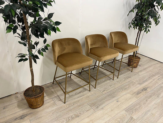Graham Metal Framed Upholstered Counter Stools (3 available)
