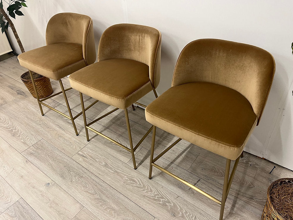 Graham Metal Framed Upholstered Counter Stools (3 available)