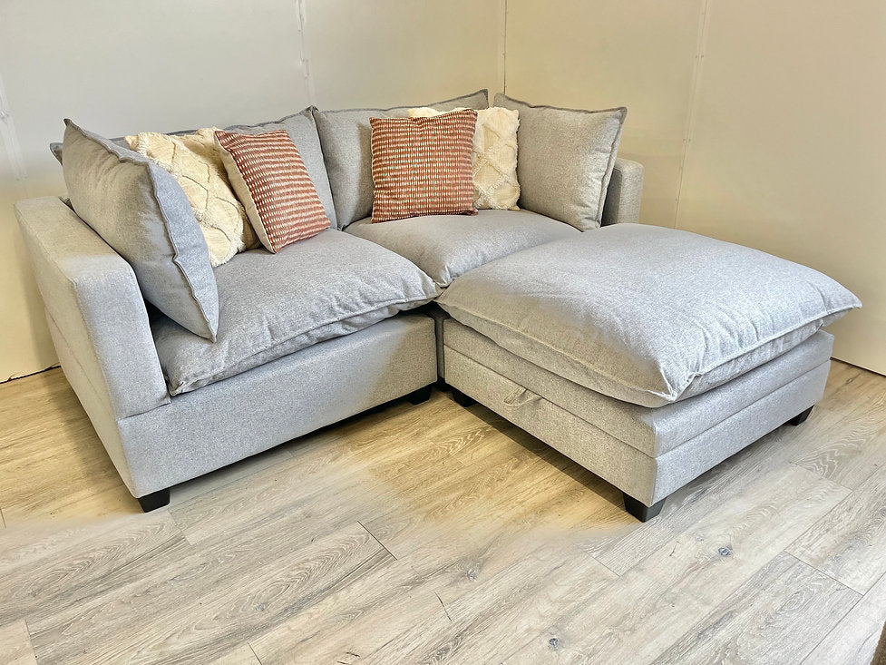 Three Piece Cloud-Style Sectional