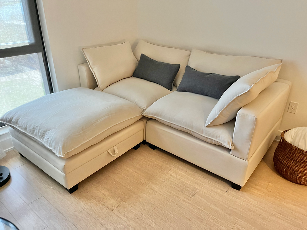 Three Piece Cloud-Style Sectional