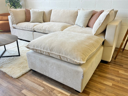 Bellamia Collections Luna 3 Seat Sofa + Ottoman