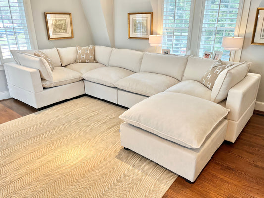 Bellamia Collections Luna Grand Corner Sectional + Ottoman