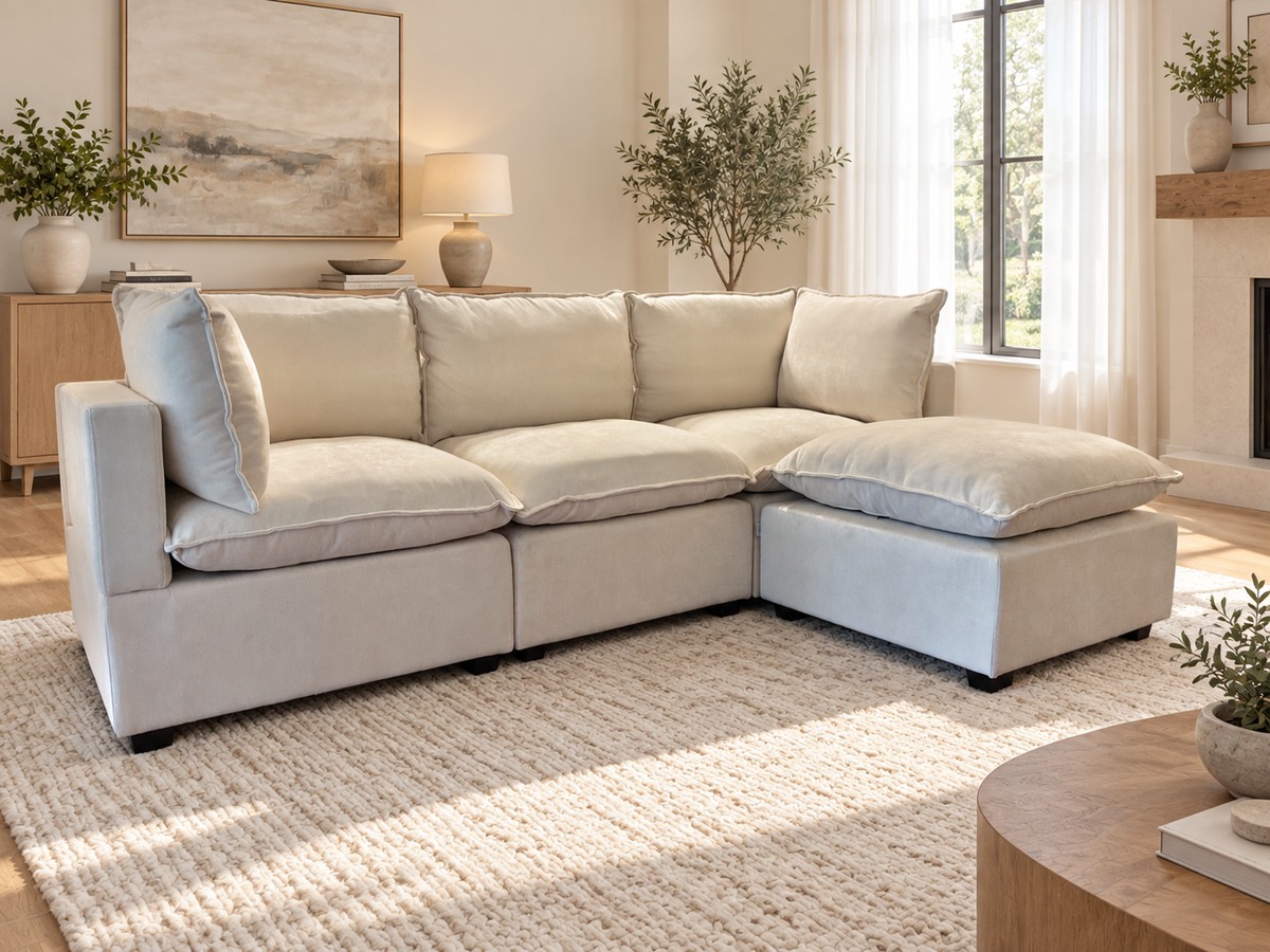 Bellamia Moda 3 Seat Sofa + Ottoman
