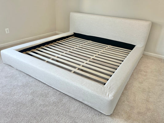 Castlery Dawson King Bed in Beach Linen