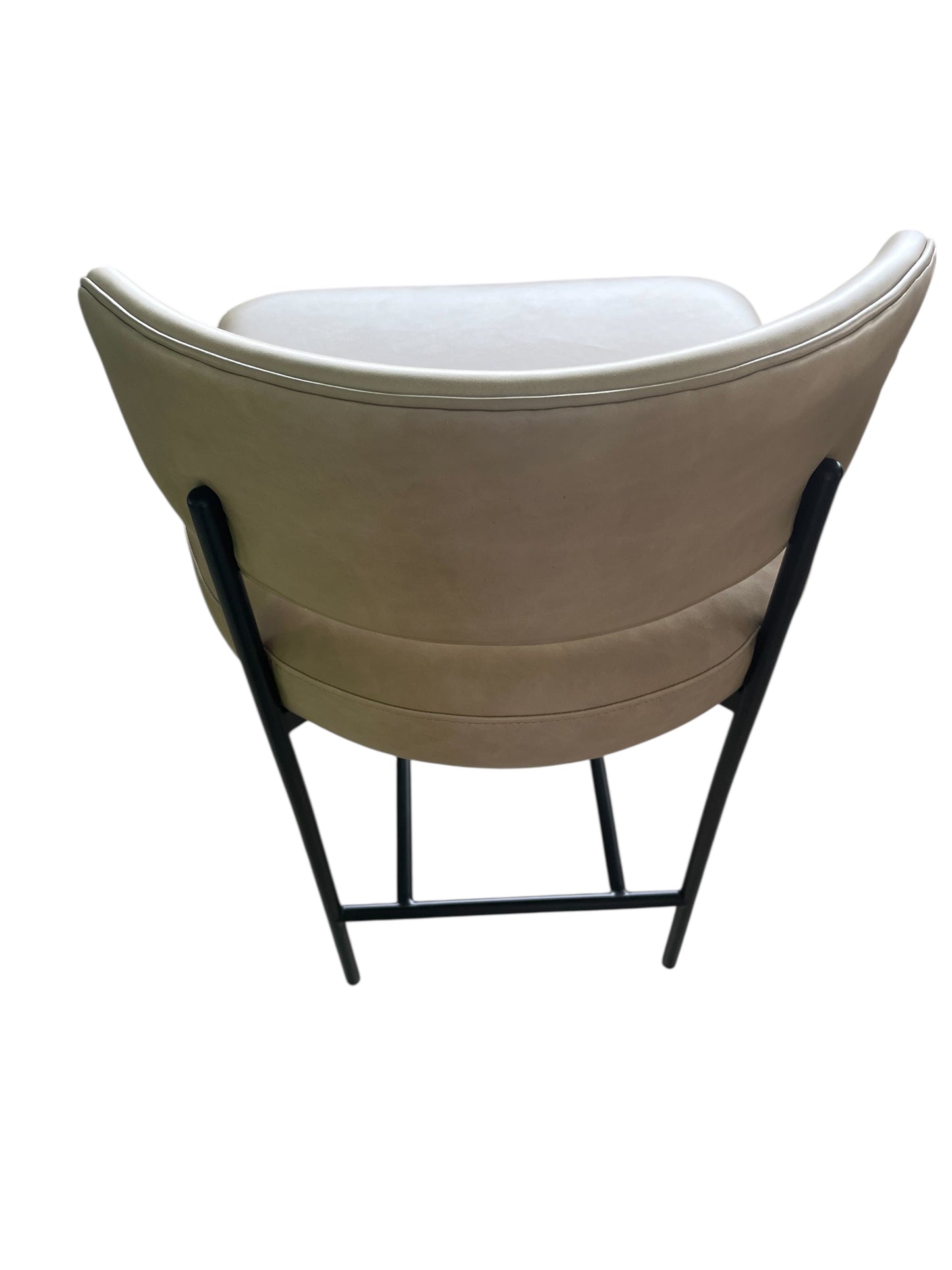 Interior Define Hollis Leather Metal Framed Upholstered Counter Stool (Set of 2)