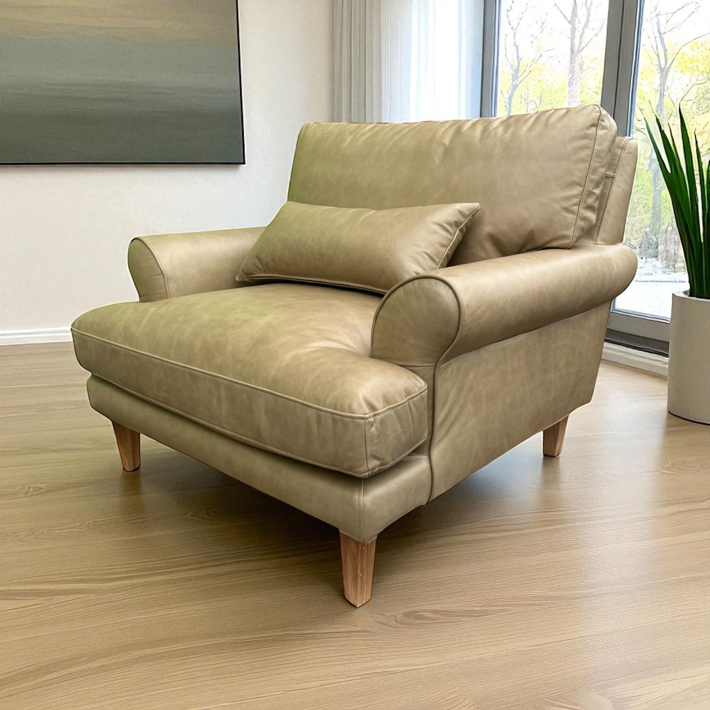 Interior Define Maxwell Leather Accent Chair