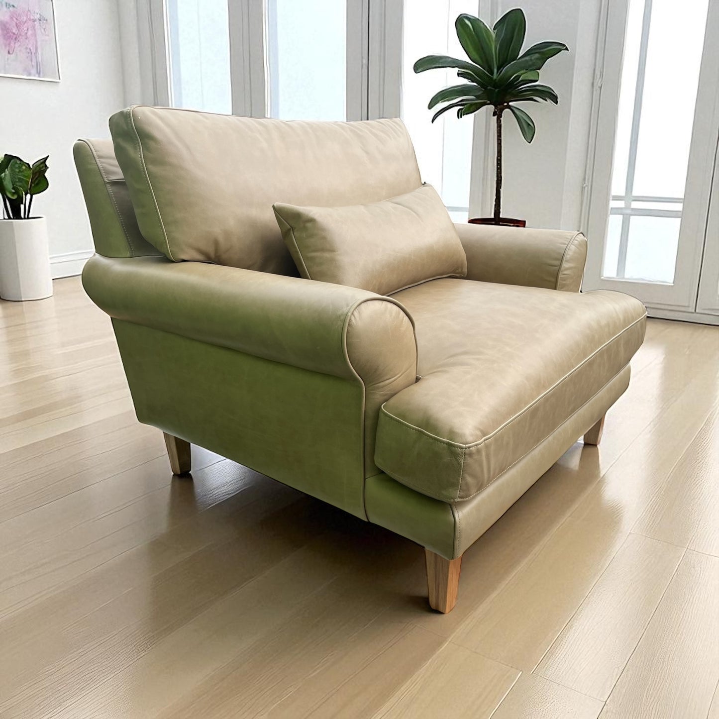 Interior Define Maxwell Leather Accent Chair