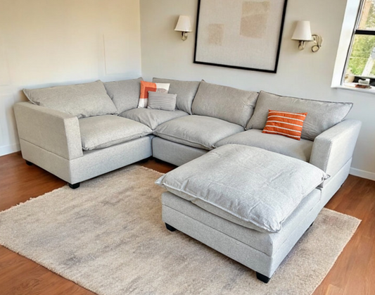 Five Piece Cloud-Style Sectional